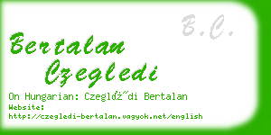 bertalan czegledi business card